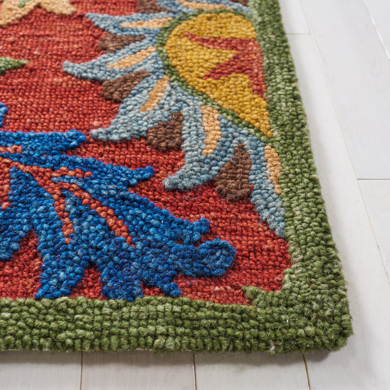 Langley Street Gulledge Handmade Red/Blue/Yellow/Green Rug & Reviews
